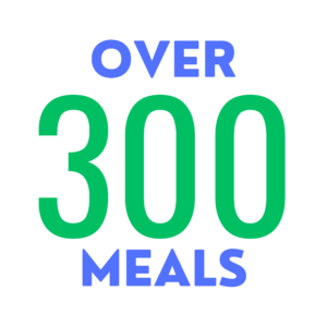 image with text "over 300 meals"